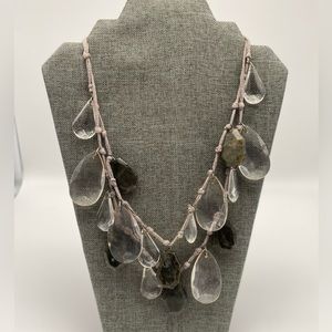 Playful crystal and stone necklace